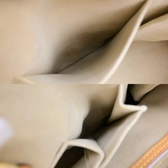 LOUIS VUITTON Hampstead PM Shoulder Bag Damier Azur Leather White - Picture 11 of 14